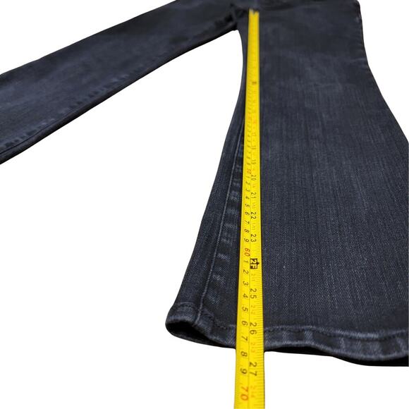 MADEWELL Black Rinse Wash Mid-Rise Kick Out Jeans Womens 26 Polished Casual Y2K - Picture 15 of 16